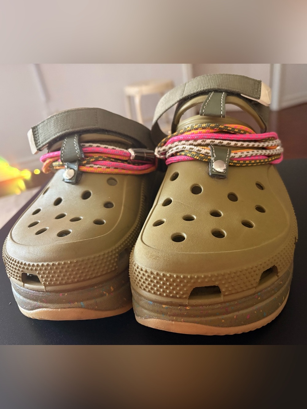 Olive Green CROCS - hiker/festival crocs